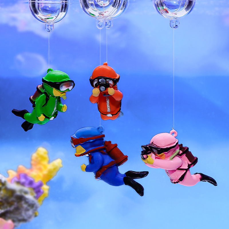 Aquarium Fish Popular - Fish Tank Diver เครื่องประดับตกแต่งภูมิทัศน์ Aquarium ของขวัญยอดนิยมลอย,