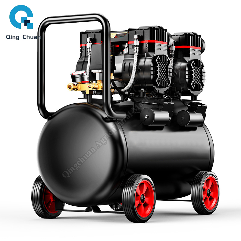 Air Pump Silent - เครื่องอัดอากาศขนาดเล็ก 220V 40L เกรดอุตสาหกรรมปราศจากน้ํามันเงียบแบบพกพาไม้ปั๊มลมแรงดันสูงปั๊มลม