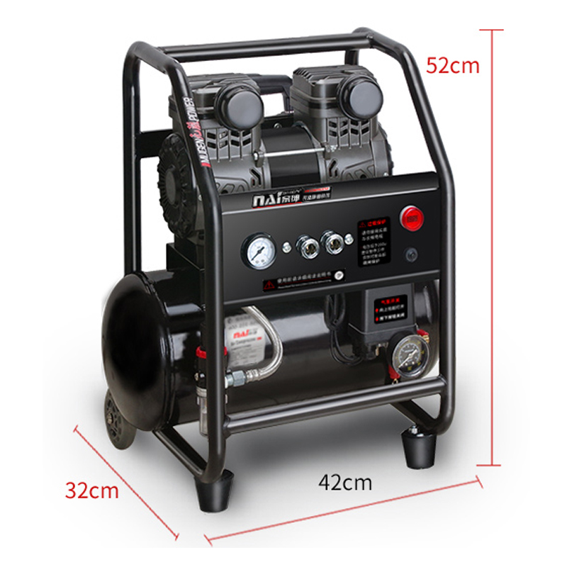 Air Pump Silent - ปั๊มลม เครื่องอัดอากาศ เครื่องอัดอากาศเกรดอุตสาหกรรมขนาดเล็กเงียบ เครื่องอัดอากาศไร้น้ํามันสําหรับงานไม้ภาพวาด Mini