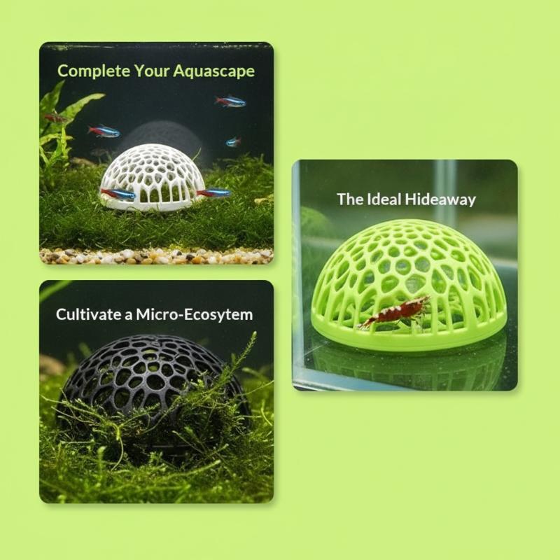 Aquarium Fish Hiding Spot - บ้านกุ้งในตู้ปลา ถ้ำขนาดเล็ก บ้านปลากัด บ้านปลาที่มีรูพรุน ที่หลบซ่อนสำหรับปลา กุ้ง