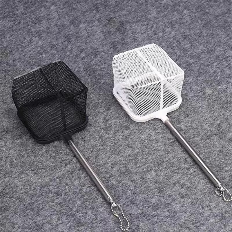 Aquarium Fish Net Small - ตาข่ายจับปลาและกุ้งแบบยืดหดได้ 3 มิติ สำหรับตู้ปลา พร้อมด้ามจับยาว อุปกรณ์เสริมสำหรับตู้ปลา