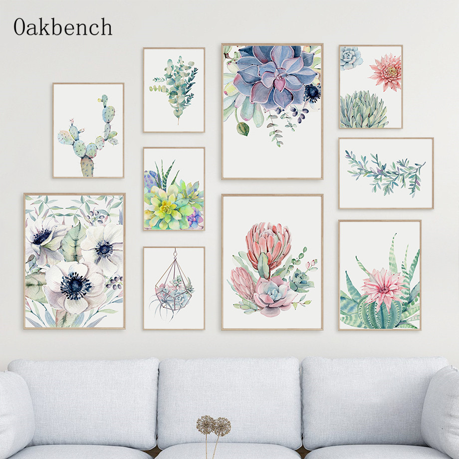 Live Plant Fertilizer - Succulent Plant Wall Art โปสเตอร์แคคตัสโปสเตอร์ผ้าใบพิมพ์ภาพดอกไม้พิมพ์นอร์ดิกโปสเตอร์ตกแต่งห้องนั่งเล่น