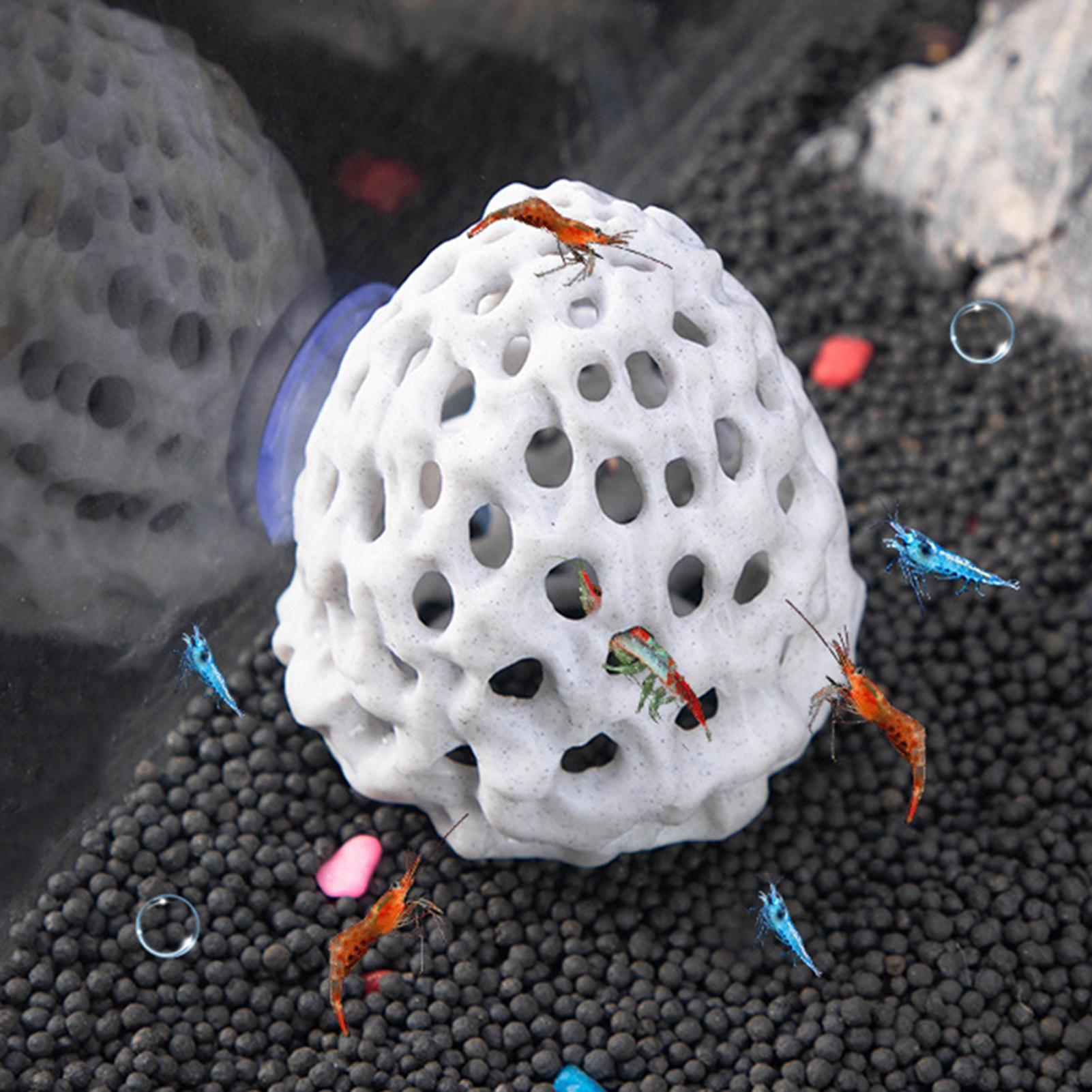 Aquarium Fish Hiding Spot - บ้านกุ้งในตู้ปลา รูปทรงถ้ำขนาดเล็ก แบบมีรูพรุน สำหรับปลาเบต้า ที่ซ่อนตัว ที่พักพิง