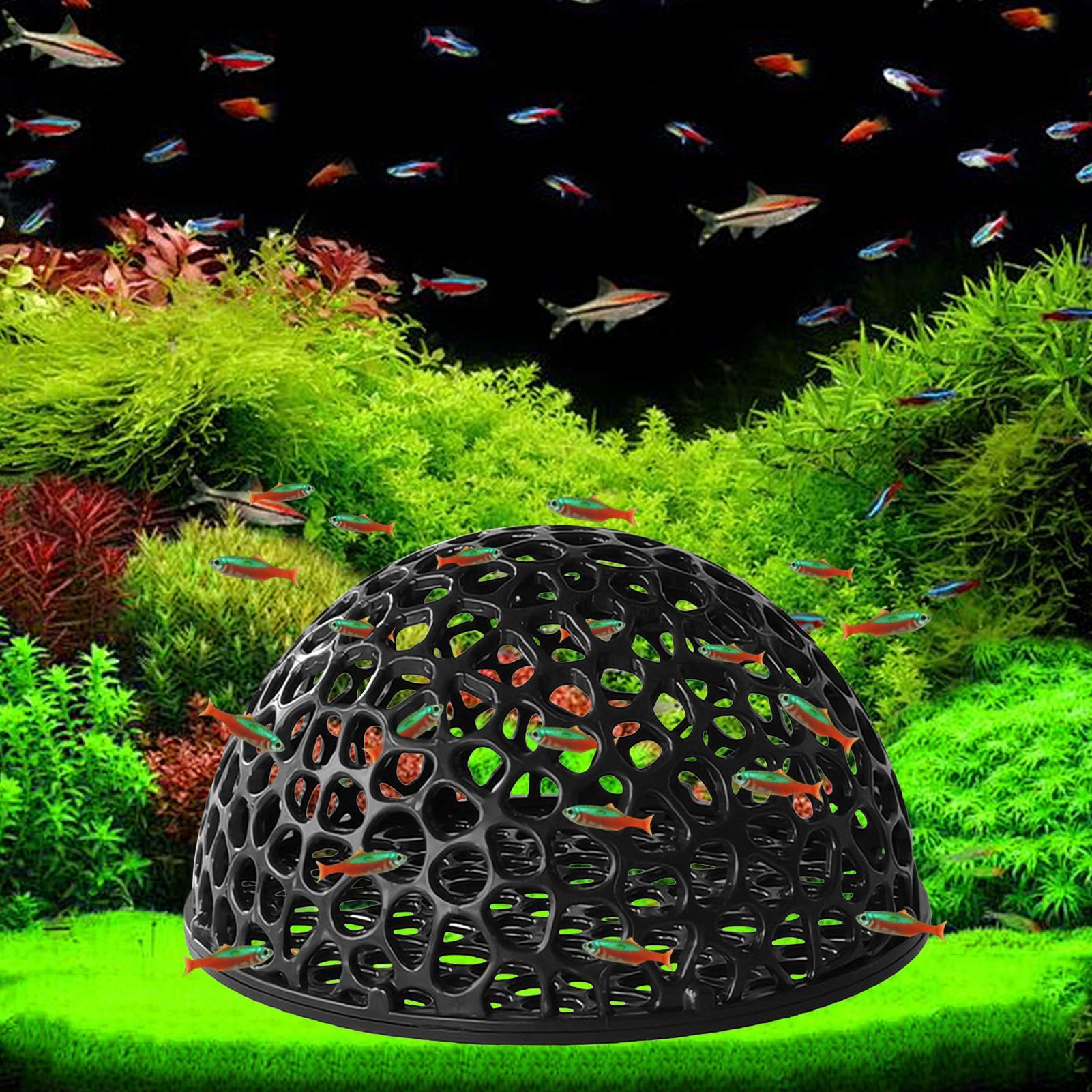 Aquarium Fish Hiding Spot - บ้านกุ้งในตู้ปลา รูปทรงถ้ำขนาดเล็ก แบบมีรูพรุน สำหรับปลาเบต้า ที่ซ่อนตัว ที่พักพิง