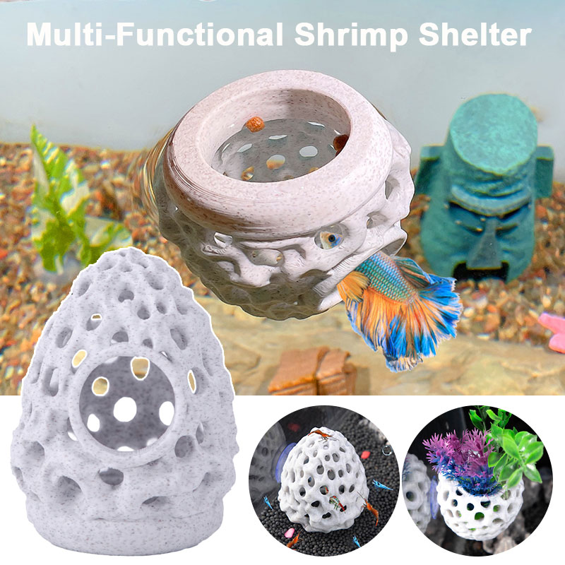 บ้านกุ้งในตู้ปลา 1 ชิ้น ถ้ำขนา - Aquarium Fish Hiding Spot บทวิจารณ์และราคา
