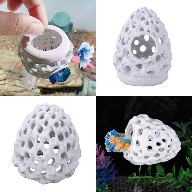 บ้านกุ้งในตู้ปลา 1 ชิ้น ถ้ำขนา - Aquarium Fish Hiding Spot บทวิจารณ์และราคา
