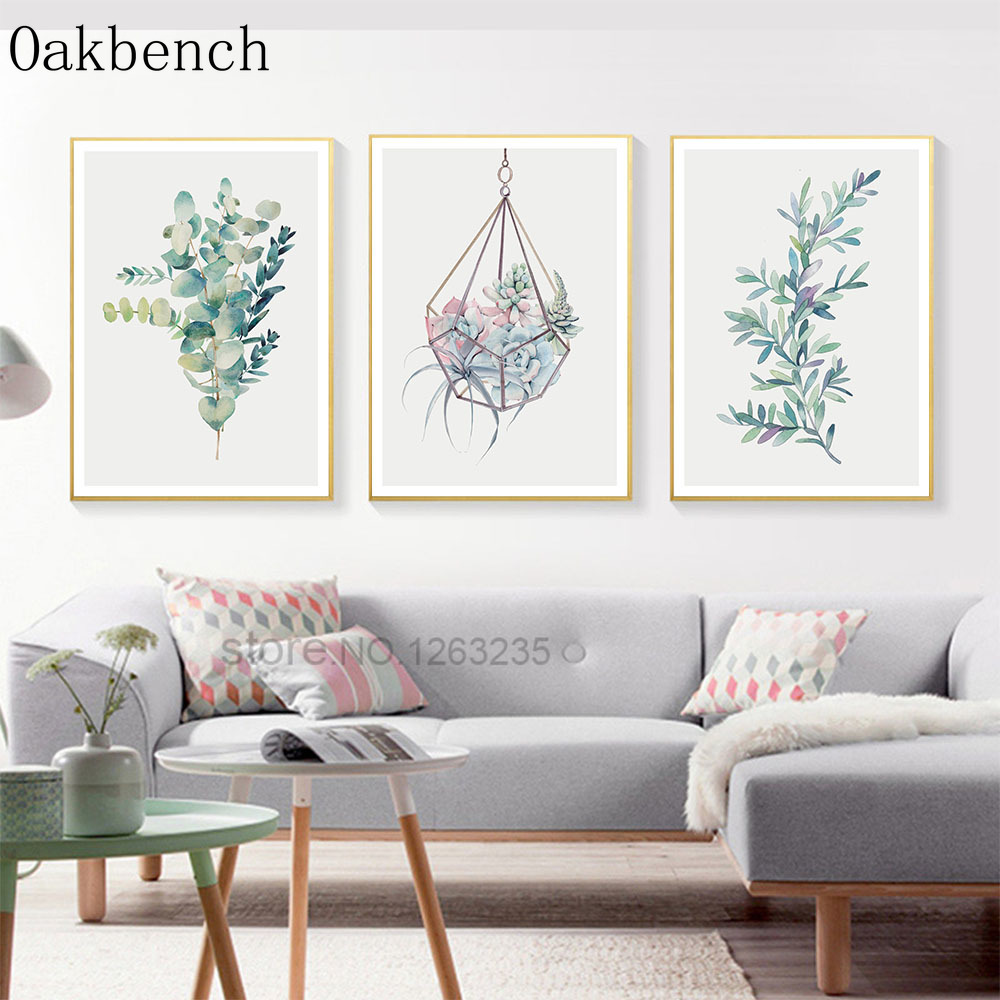 Succulent Plant Wall Art โปสเต - Live Plant Fertilizer บทวิจารณ์และราคา