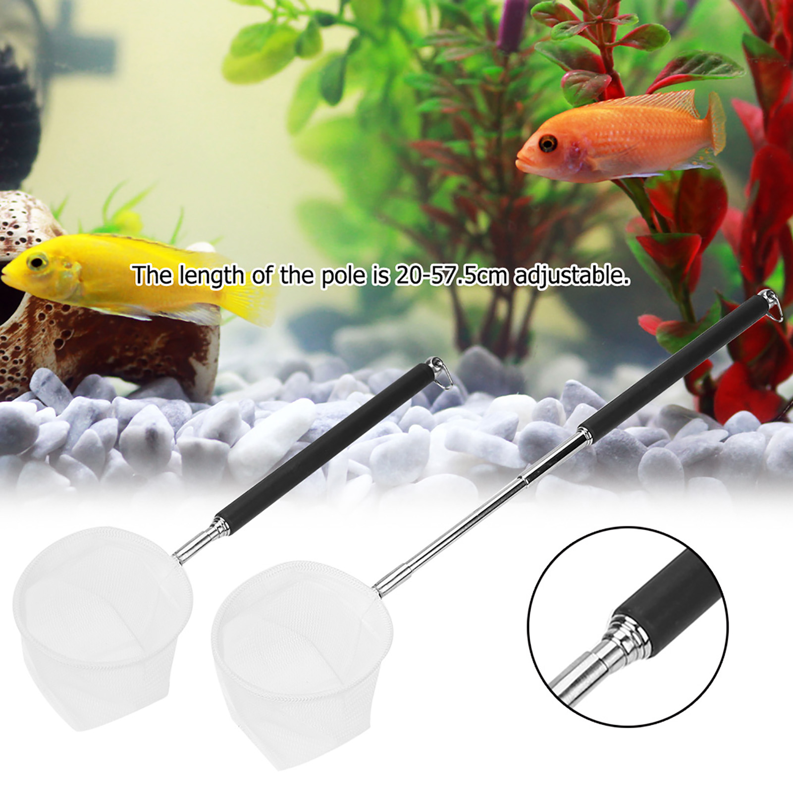 ตาข่ายจับปลาในตู้ปลาแบบปรับได้ - Aquarium Fish Net Small บทวิจารณ์และราคา