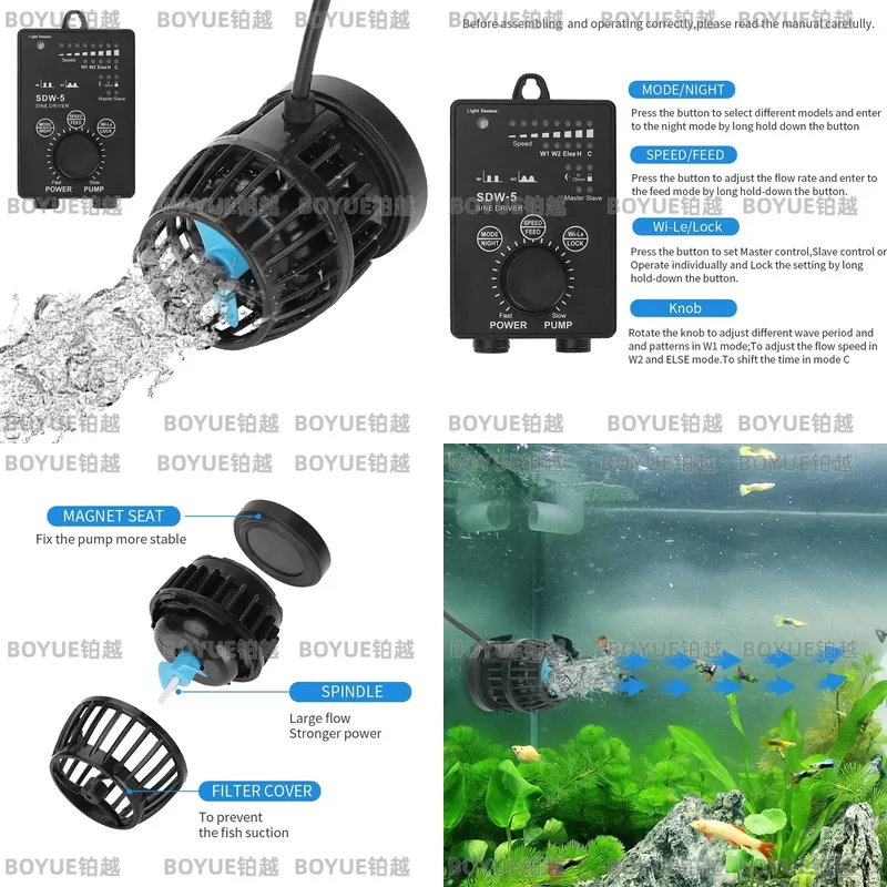 ปั๊มน้ำแบบเงียบสำหรับตู้ปลาทะเ - Powerhead Circulation Pump บทวิจารณ์และราคา