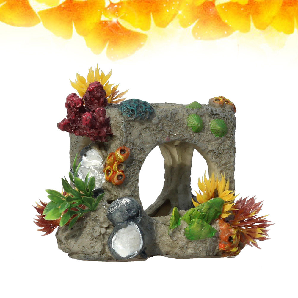 1 ชิ้น หินปะการังจำลองสำหรับตก - Aquarium Fish Hiding Spot บทวิจารณ์และราคา