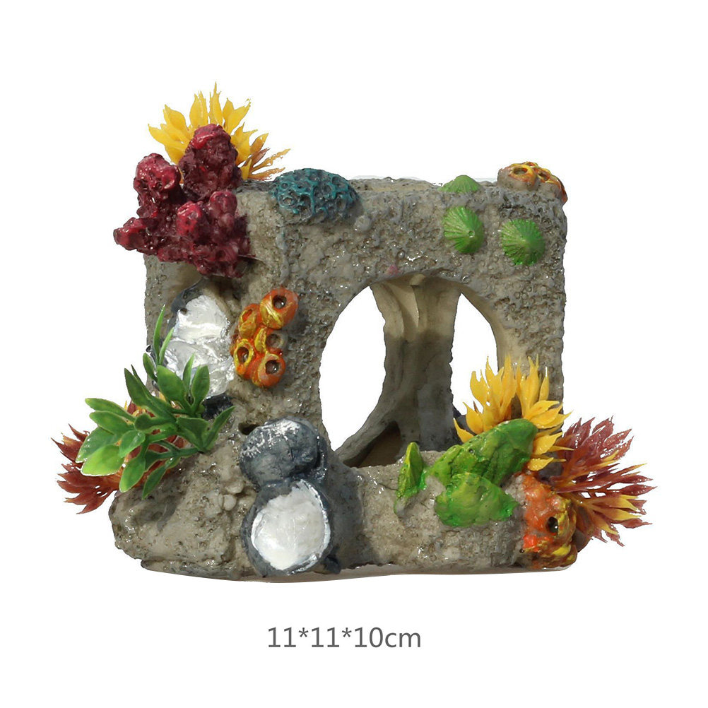 1 ชิ้น หินปะการังจำลองสำหรับตก - Aquarium Fish Hiding Spot บทวิจารณ์และราคา