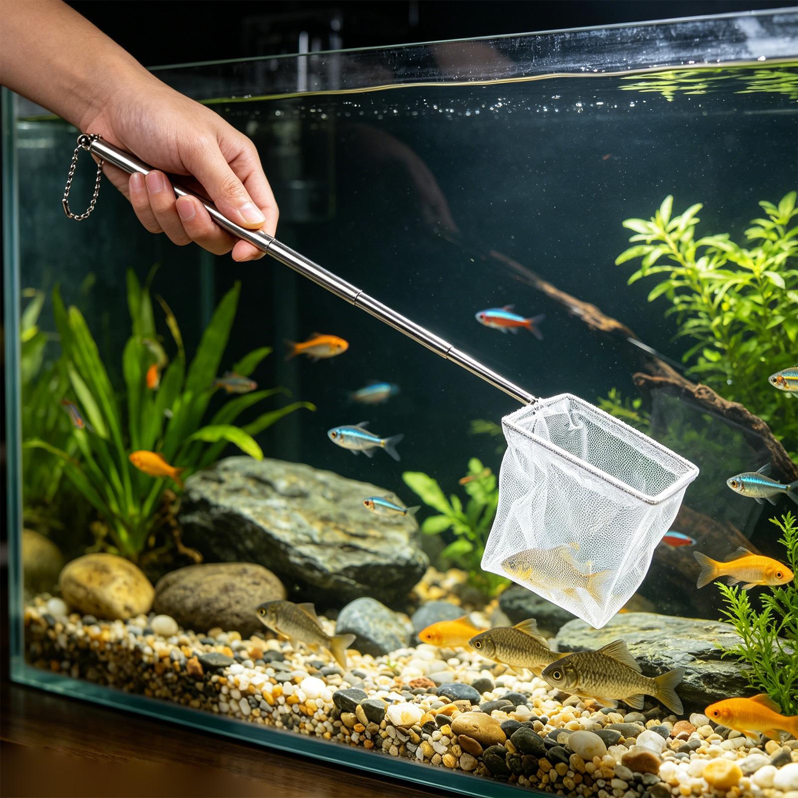 ชุดอุปกรณ์ตกปลา 2 ชิ้น ตาข่ายด - Aquarium Fish Net Small บทวิจารณ์และราคา