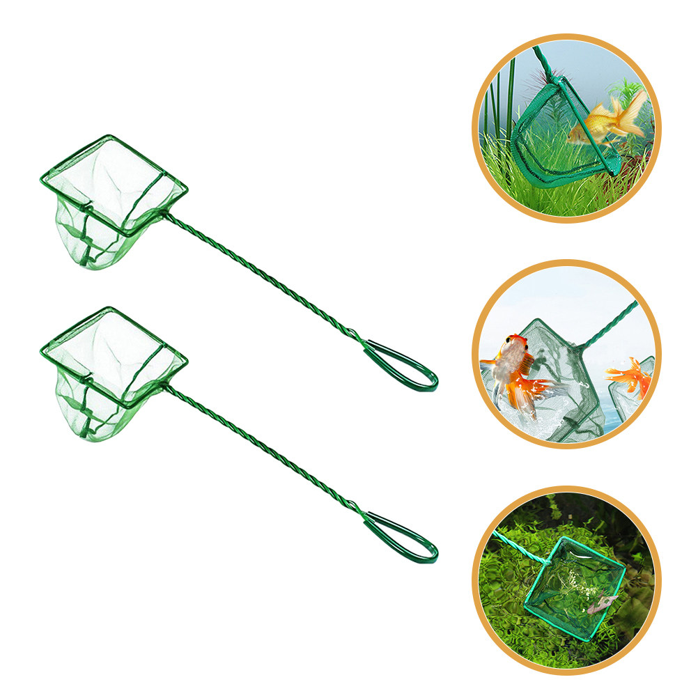 2 ชิ้น ตาข่ายจับปลาแบบพกพา ตาข - Aquarium Fish Net Small บทวิจารณ์และราคา